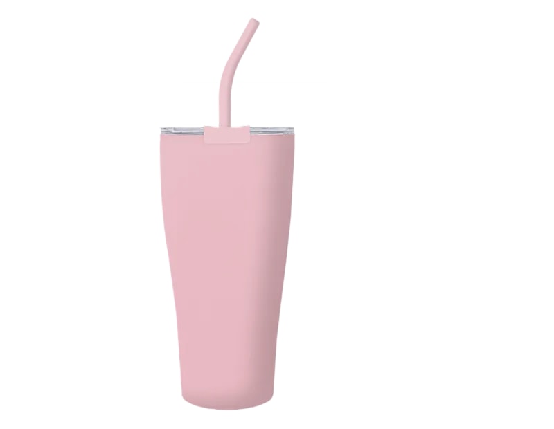 Wholesale Neutrals Insulated Tumbler with Straw 885ml