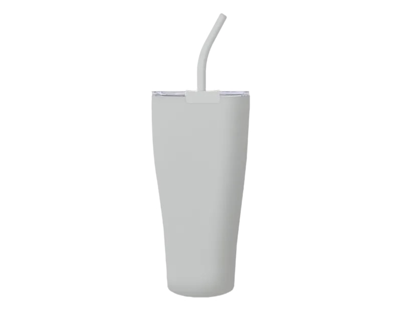 Wholesale Neutrals Insulated Tumbler with Straw 885ml