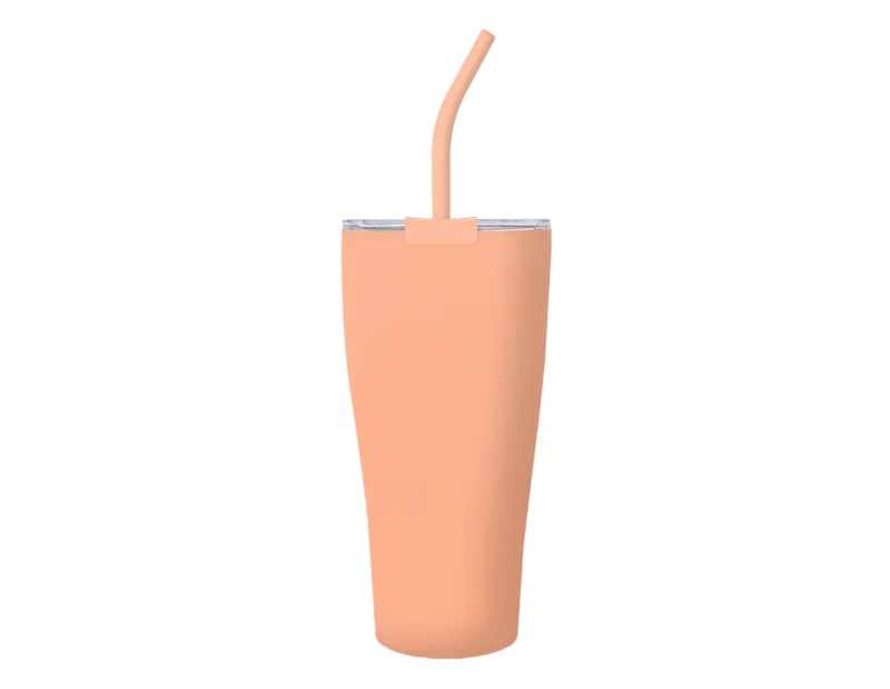 Wholesale Neutrals Insulated Tumbler with Straw 885ml