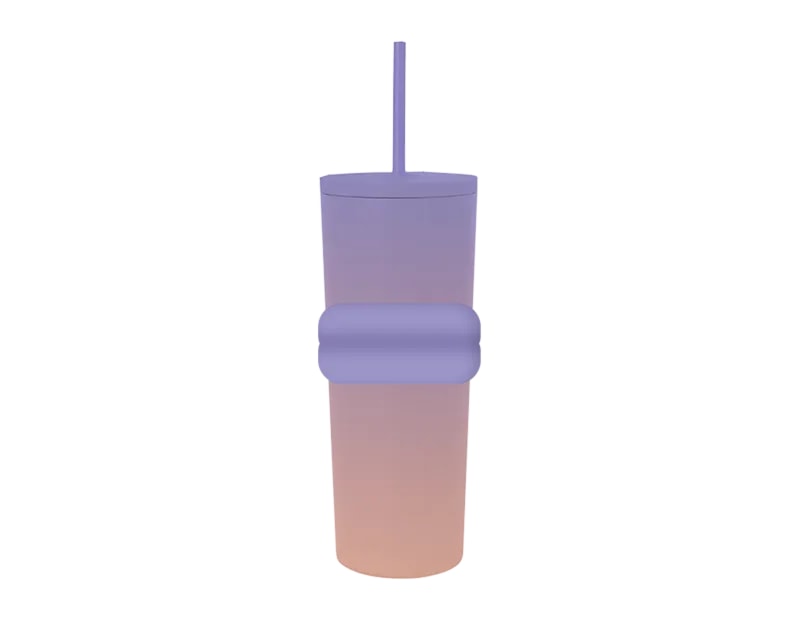 Wholesale Ombre Tumbler with Straw 700ml Wholesale Ombre Tumbler with Straw 700ml