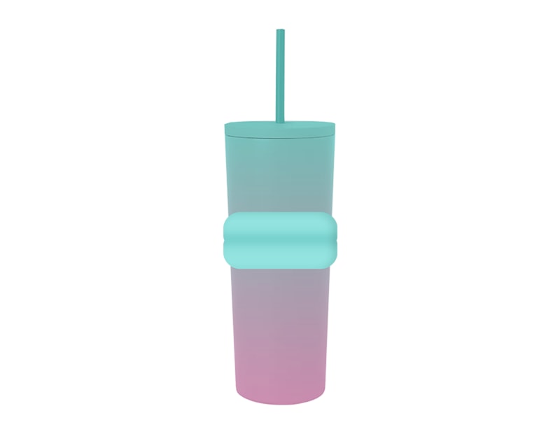 Wholesale Ombre Tumbler with Straw 700ml Wholesale Ombre Tumbler with Straw 700ml