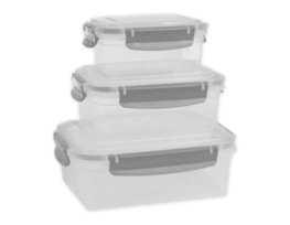 Wholesale Nestled Flat Clip Lock Food Storage - 3 PK Wholesale Nestled Flat Clip Lock Food Storage - 3 PK