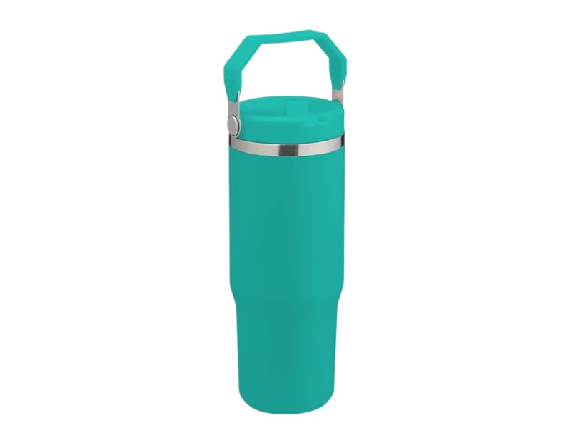 Wholesale Bright Double Walled Drinking Tumbler With Handle And Flip Straw Wholesale Bright Double Walled Drinking Tumbler With Handle And Flip Straw