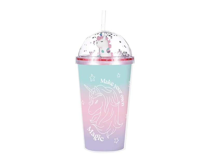Wholesale Unicorn Cup With Straw 450ml
