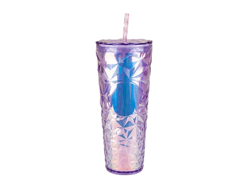 Wholesale Crystal Effect Cup With Straw 710ml Wholesale Crystal Effect Cup With Straw 710ml