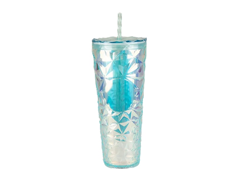 Wholesale Crystal Effect Cup With Straw 710ml Wholesale Crystal Effect Cup With Straw 710ml