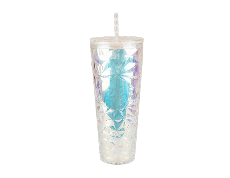 Wholesale Crystal Effect Cup With Straw 710ml Wholesale Crystal Effect Cup With Straw 710ml