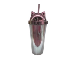 Wholesale Cat Ear Lidded Cup With Straw 450ml Wholesale Cat Ear Lidded Cup With Straw 450ml