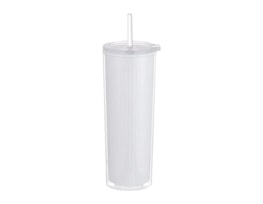 Wholesale Inner Ribbed Cup With Straw 700ml