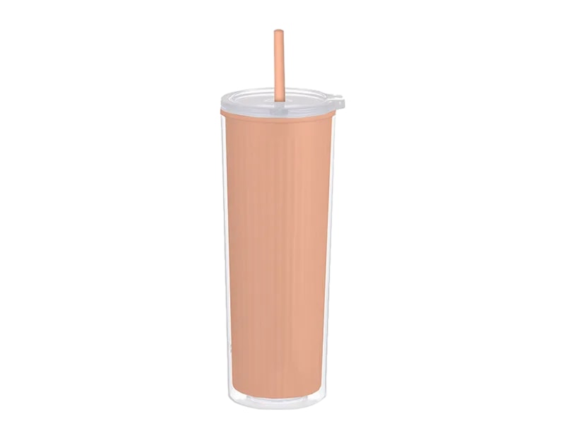 Wholesale Inner Ribbed Cup With Straw 700ml Wholesale Inner Ribbed Cup With Straw 700ml