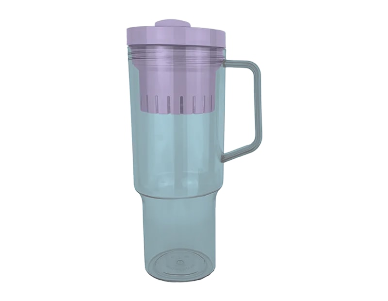 Wholesale Clear Colour Cup With Mix Match Straw 1200ml
