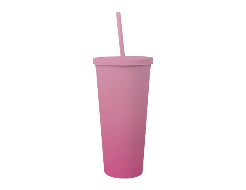Wholesale Ombre Cup With Straw 650ml