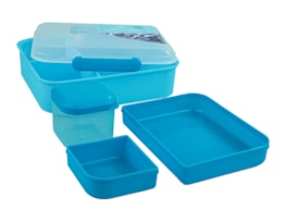Wholesale Sectioned Double Layer Lunch Box With Sauce Pot 1500ml