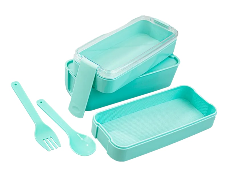 Wholesale 3 Layer Lunch Box with Cutlery Set