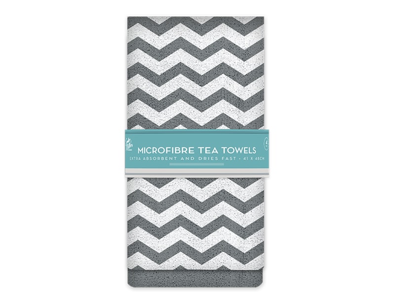Wholesale Microfibre Tea Towels 4pk
