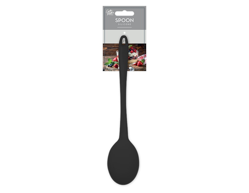 Wholesale Silicone Solid Spoon Wholesale Silicone Solid Spoon Black