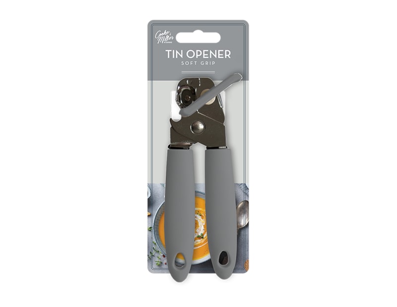 Wholesale Soft Grip Tin Opener in Grey