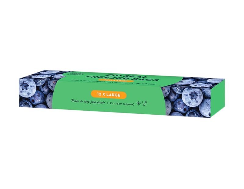 Wholesale Slide Zip Freezer Bags 12pk CDU Wholesale Slide Zip Freezer Bags 12pk CDU