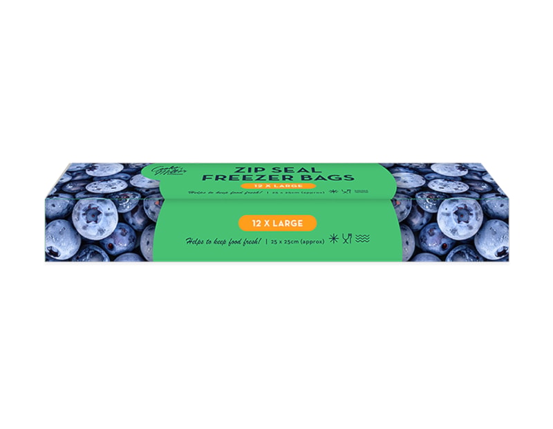 Wholesale Slide Zip Freezer Bags 12pk CDU Bulk Buy Slide Zip Freezer Bags 12pk CDU
