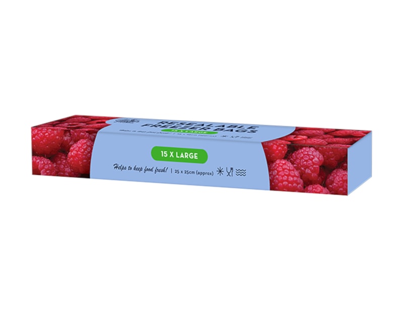 Whoelsale Resealable Freezer Bags 15pk CDU Whoelsale Resealable Freezer Bags 15pk CDU