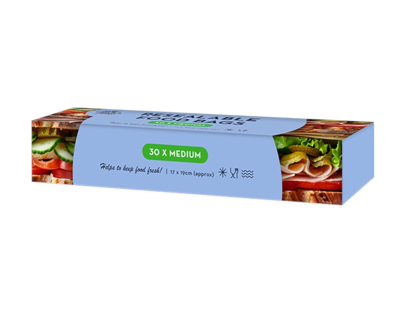 Wholesale Resealable Food Bags 30pk CDU