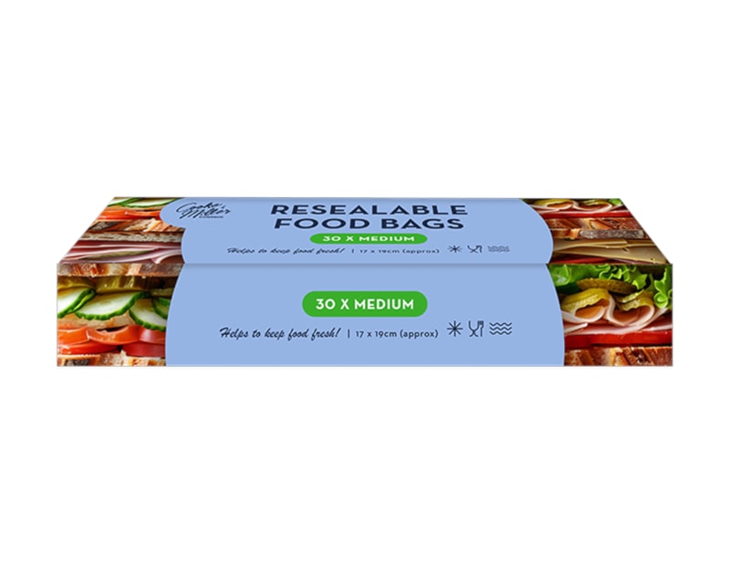 Wholesale Resealable Food Bags 30pk CDU Wholesale Resealable Food Bags 30pk CDU