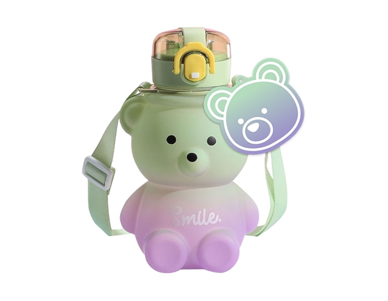 Wholesale Frosted Plastic Ombre Bear Bottle 725ML