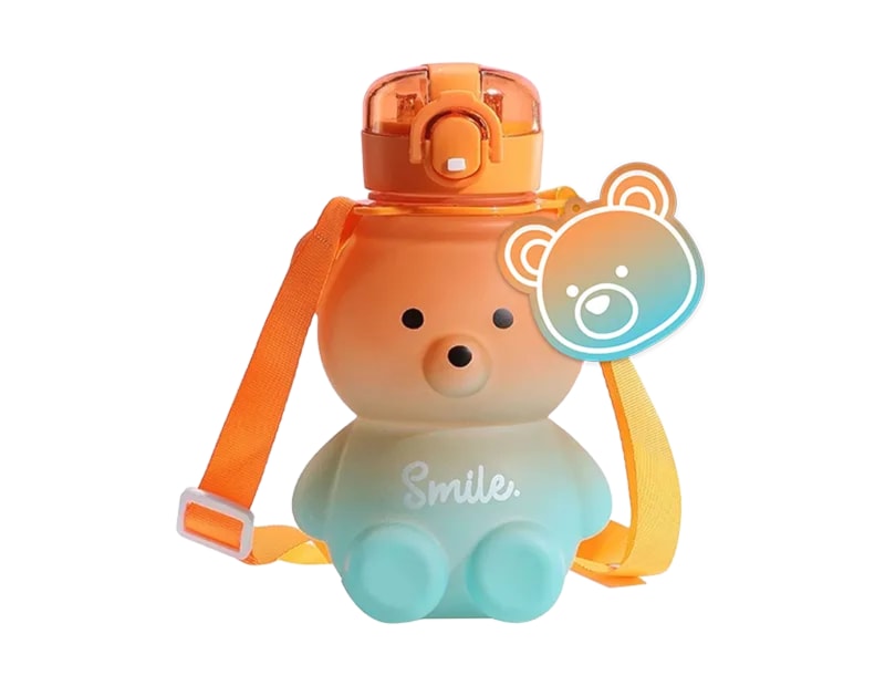 Wholesale Frosted Plastic Ombre Bear Bottle 725ML