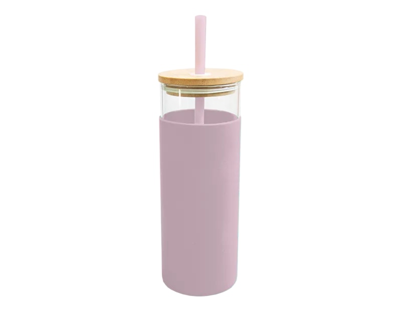 Wholesale Pastel Glass Bottles With Straws