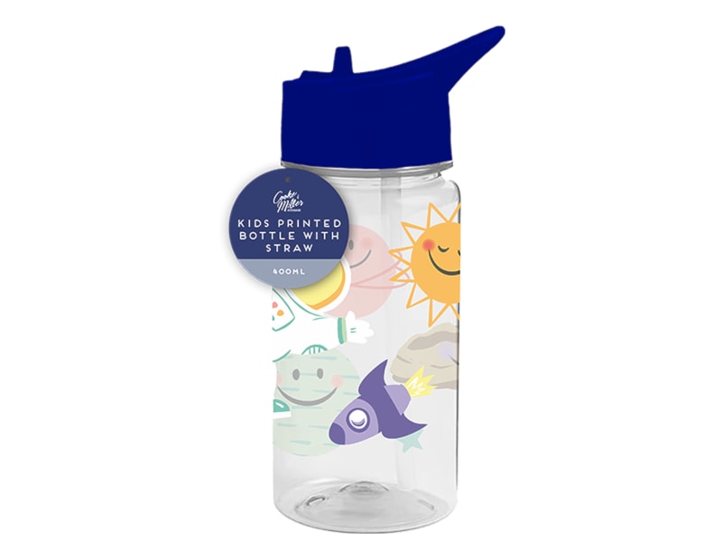 Wholesale Boys Printed Bottle With Straw 400ml Wholesale Boys Printed Bottle With Straw 400ml