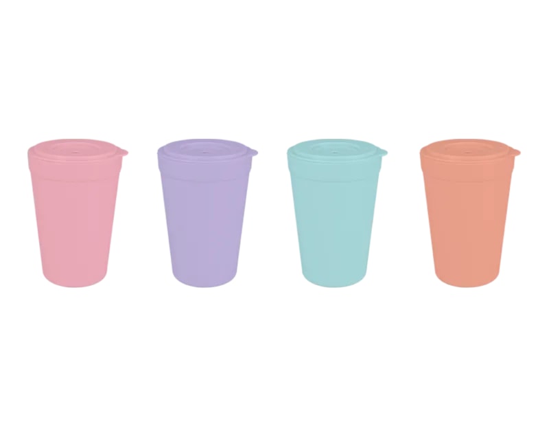 Wholesale Girls Tumblers with Straws and Lids 4pk Wholesale Girls Tumblers with Straws and Lids 4pk