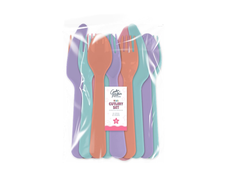 Wholesale Girls Cutlery Set 18pk CDU Wholesale Girls Cutlery Set 18pk CDU