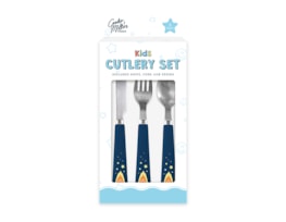 Wholesale Space Dinosaur 3 Piece Cutlery Set CDU Wholesale Space Dinosaur 3 Piece Cutlery Set CDU