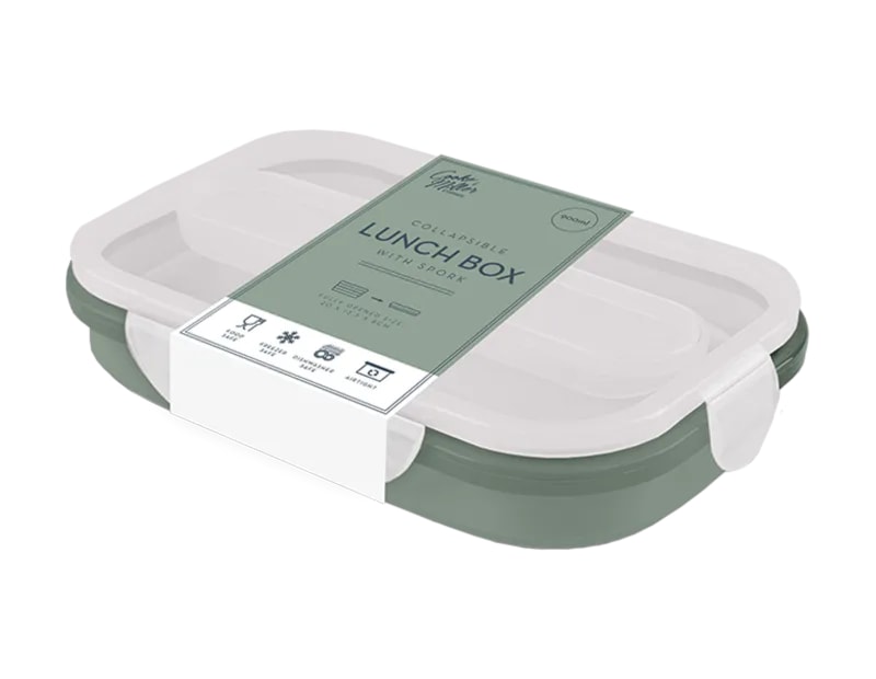 Wholesale Natural Collapsible Lunch Box With Spork Wholesale Natural Collapsible Lunch Box With Spork