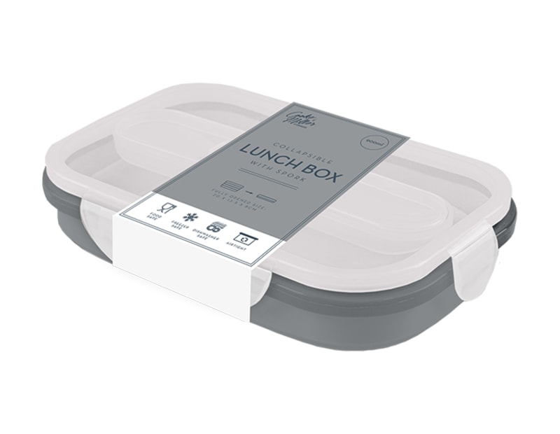 Wholesale Natural Collapsible Lunch Box With Spork Wholesale Natural Collapsible Lunch Box With Spork