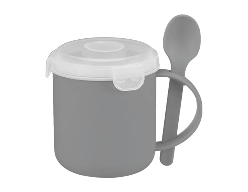 Wholesale Natural Microwavable Soup Mug With Spoon Wholesale Natural Microwavable Soup Mug With Spoon