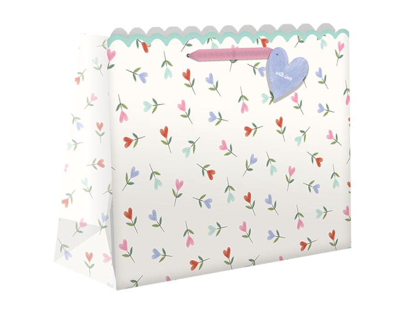 Wholesale Mother's Day Large Shopper Scalloped Edge Gift Bag Wholesale Mother's Day Large Shopper Scalloped Edge Gift Bag