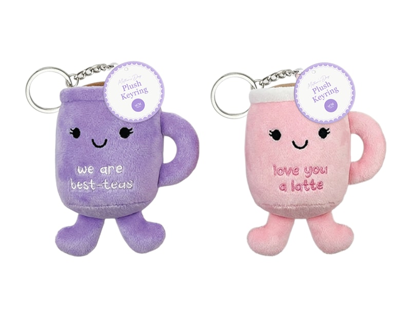Bulk Buy Mothers Day Plush Keyring 9cm CDU