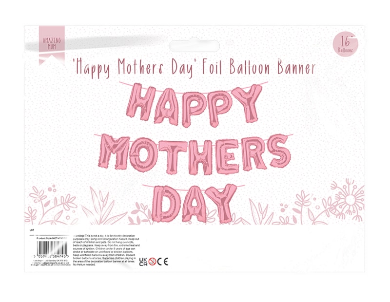 Wholesale Happy Mother's Day foil Balloon Banner Wholesale Happy Mother's Day foil Balloon Banner