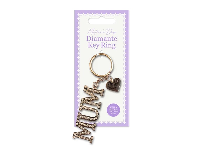 Wholesale Mum Diamante Keyring