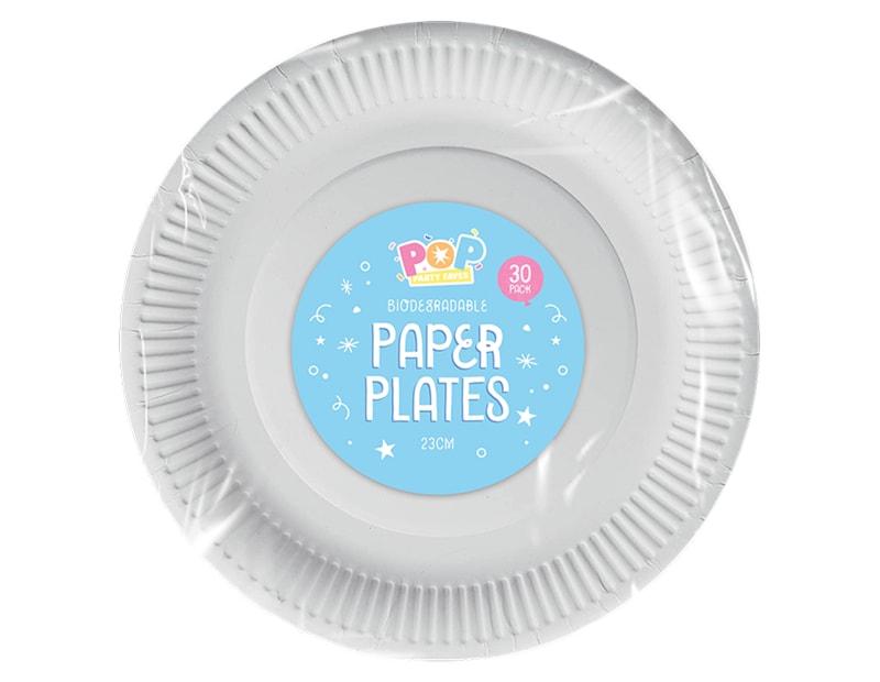 Wholesale white paper plates 23cm 30 pk Wholesale white paper plates 23cm 30 pk