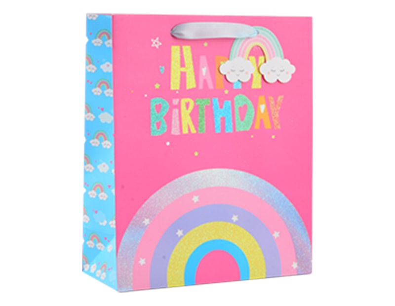 Wholesale Childrens Glitter Medium Gift Bag 26x32x12cm Wholesale Childrens Glitter Medium Gift Bag 26x32x12cm