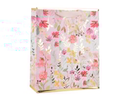Wholesale Womens Foiled Floral Medium Gift Bag 26x32x12cm Wholesale Womens Foiled Floral Medium Gift Bag 26x32x12cm