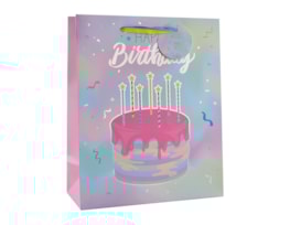 Wholesale Girls Foiled Birthday Medium Gift Bag 26x32x12cm Wholesale Girls Foiled Birthday Medium Gift Bag 26x32x12cm