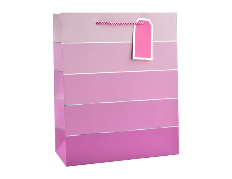 Wholesale Unisex Foiled Stripe Large Gift Bag 30x42x12cm Wholesale Unisex Foiled Stripe Large Gift Bag 30x42x12cm