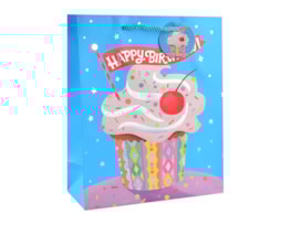 Wholesale Childrens Foiled Birthday Cake Large Gift Bag 30x42x12cm Wholesale Childrens Foiled Birthday Cake Large Gift Bag 30x42x12cm