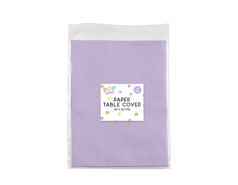 Wholesale Pastel Paper Table Cloths 3pk