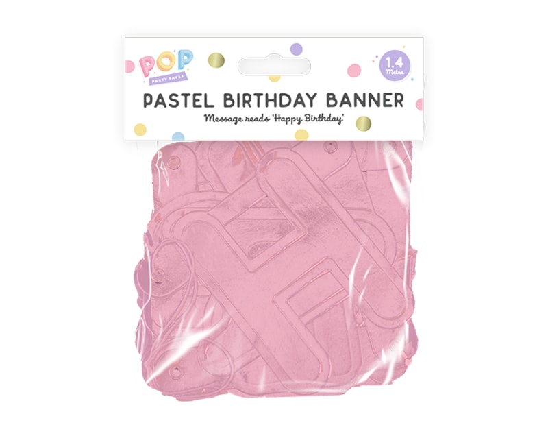 Wholesale Pastel Happy Birthday Banner 1.4M Wholesale Pastel Happy Birthday Banner 1.4M