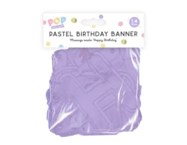Wholesale Pastel Happy Birthday Banner 1.4M