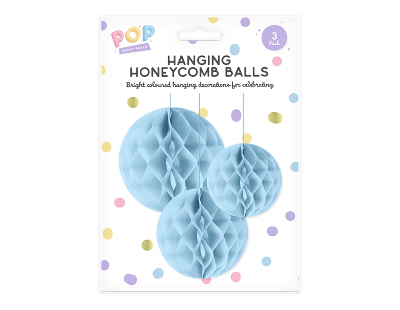 Wholesale Pastel Honeycomb Hanging Decoration 3pk Wholesale Pastel Honeycomb Hanging Decoration 3pk